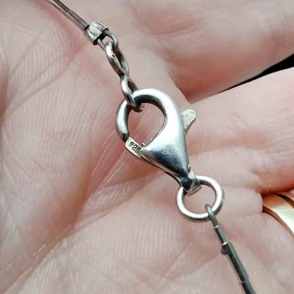 Southwestern Sterling Squash Blossom Liquid Silver Red Crystal Bead Necklace 16" - Picture 12 of 14